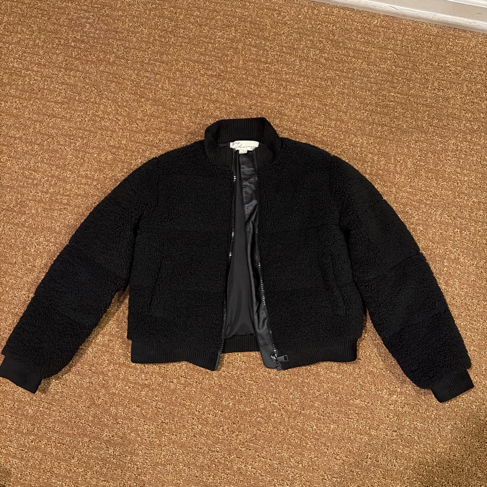 Vintage Havana Black Bomber Jacket